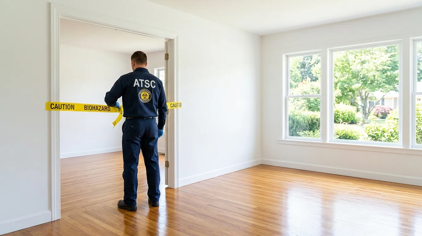 Certified biohazard cleanup crew performing Crime Scene Cleanup in Milliken